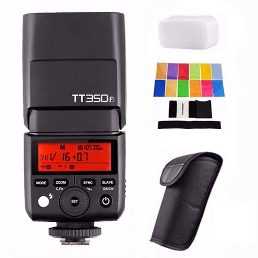 

Godox TT350F 2.4G HSS 1/8000s TTL GN36 Flash Speedlite for Fuji Cameras X-Pro2 X-T20 X-T2 X-T1 X-Pro1 X-T10 X-E1 X-A3+Filters
