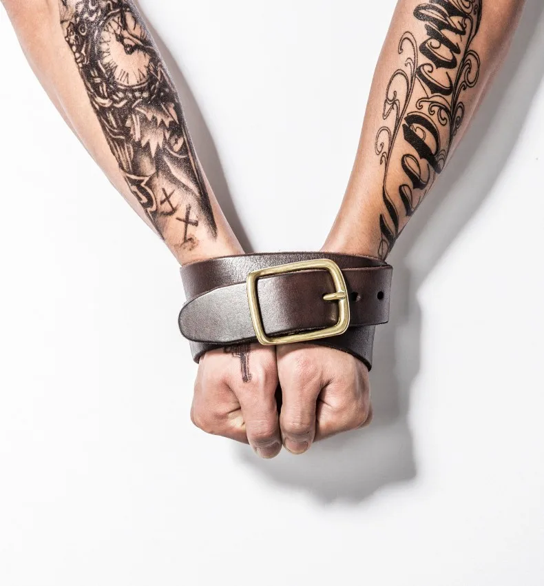 Didiswei популярные дизайнерские Медь Пряжка Для мужчин полное зерно высокого