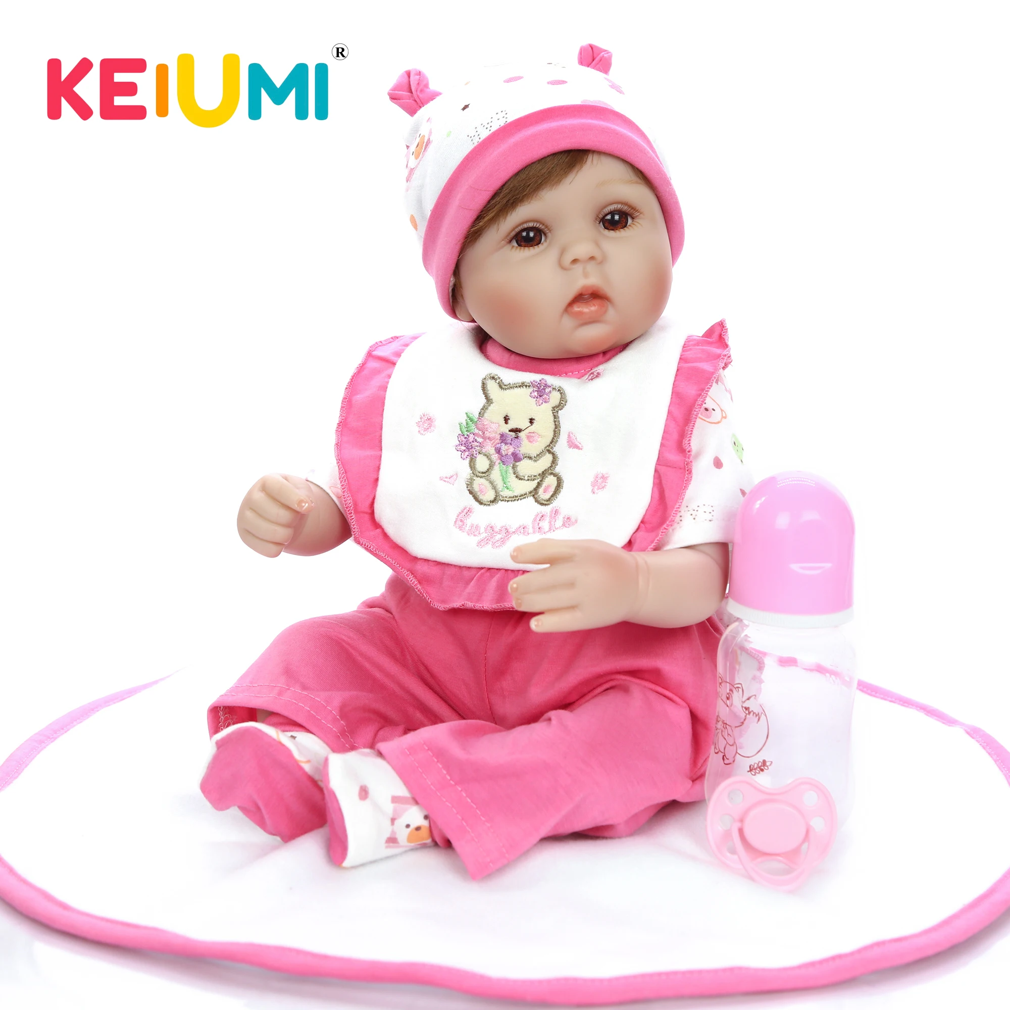 

Оптовая продажа, мягкая силиконовая кукла реборн KEIUMI для девочек, 17 дюймов