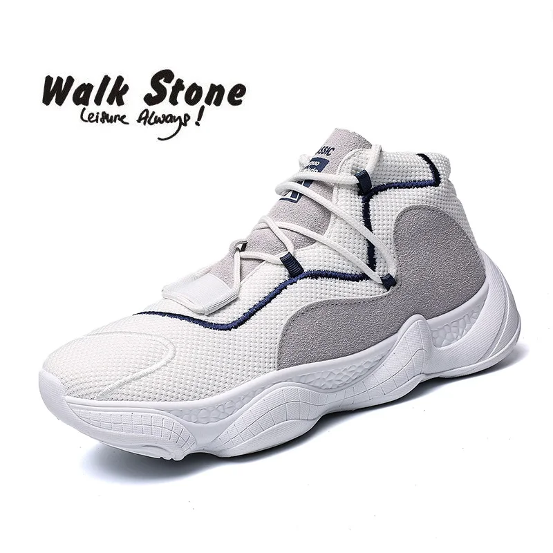 Весна Для мужчин s уличные туфли на плоской подошве Повседневное High Top Sneaker