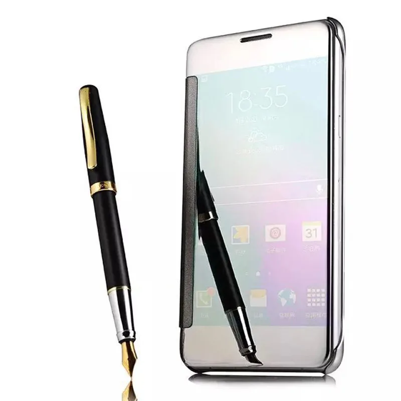 Yuetuo Оригинальный Роскошный чехол для Samsung Galaxy note4 Note 4 N9100 зеркало из искусственной