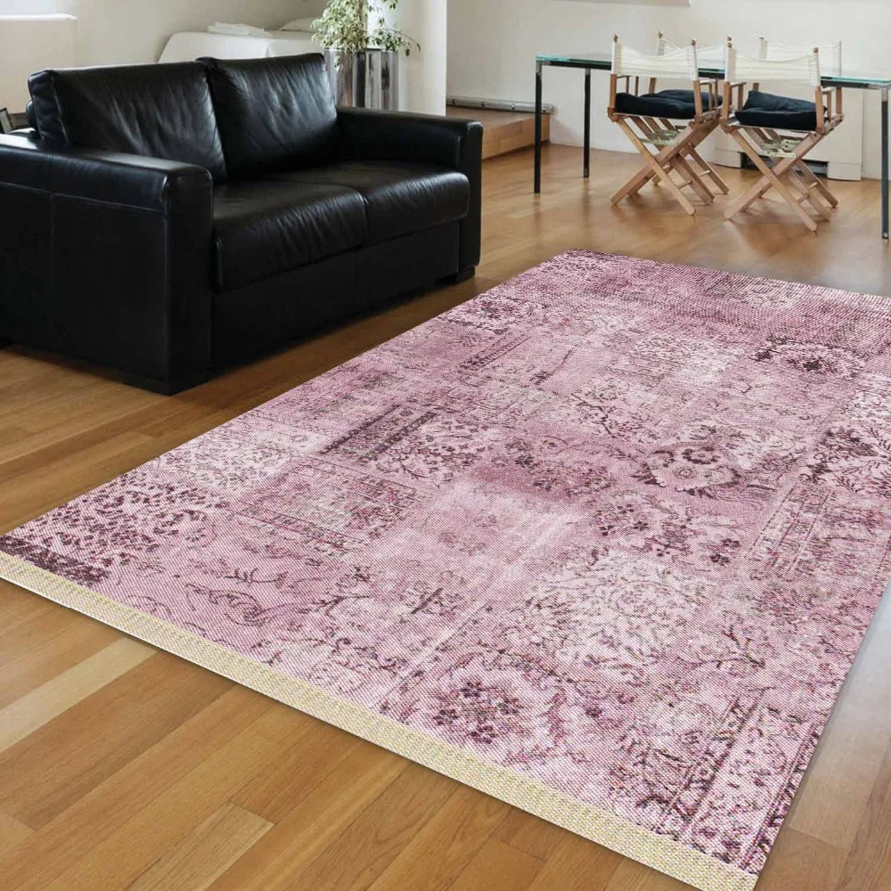 

Else Purple Authentic Turkish Ethnic Vintage Ottoman 3d Print Anti Slip Kilim Washable Decorative Area Rug Bohemian Carpet