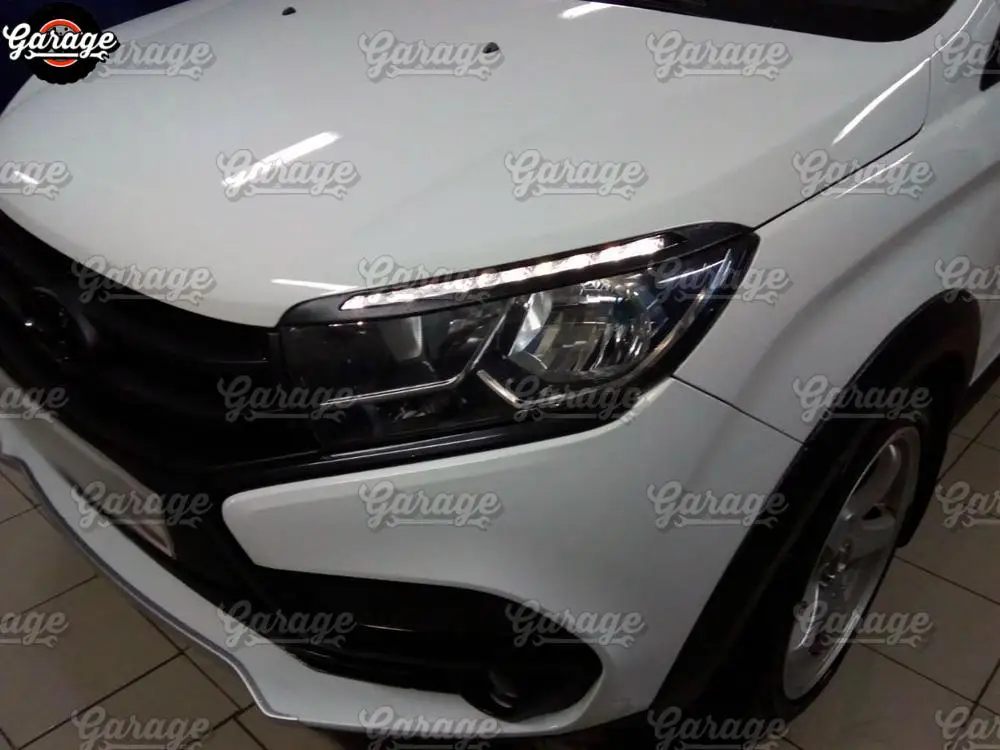 Веки для фар Lada X-Ray 2015- ABS пластиковые накладки ресничек бровей отделка аксессуары