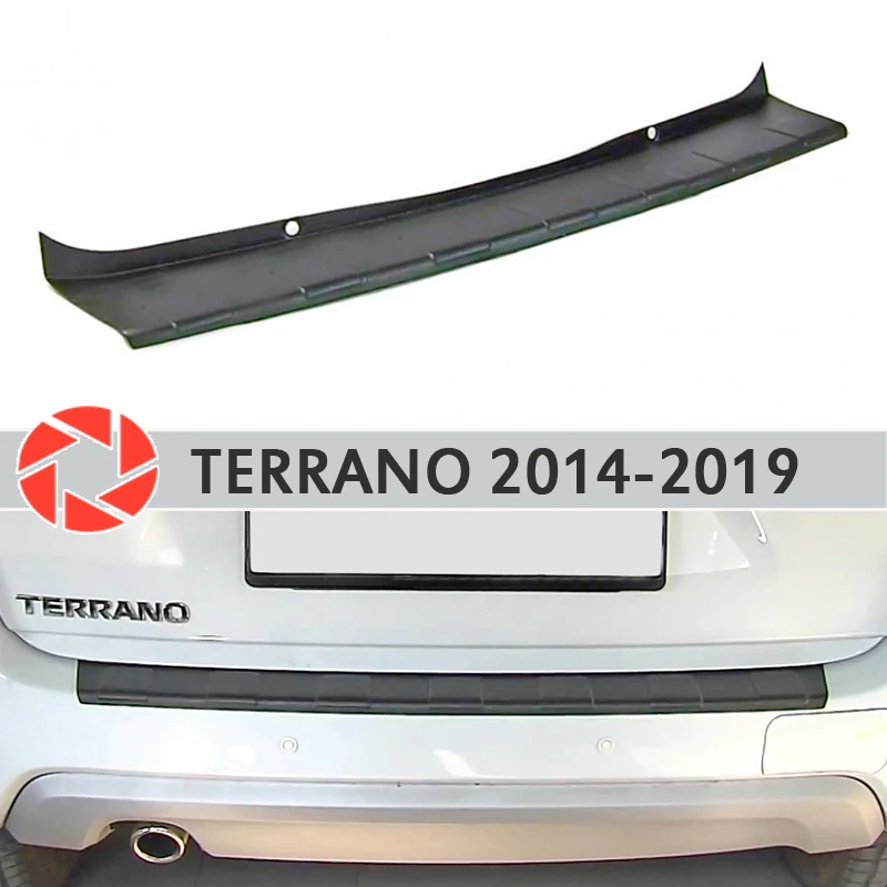 Накладка на заднюю панель бампера для Nissan Terrano 2014 2019 защитная пластина Стайлинг