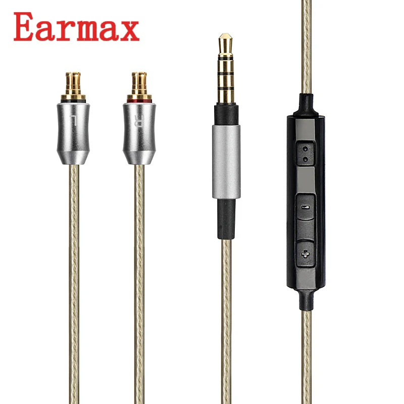 Earmax 3 5 мм до A2DC кабель для наушников HIFI с серебряным покрытием аудио провод