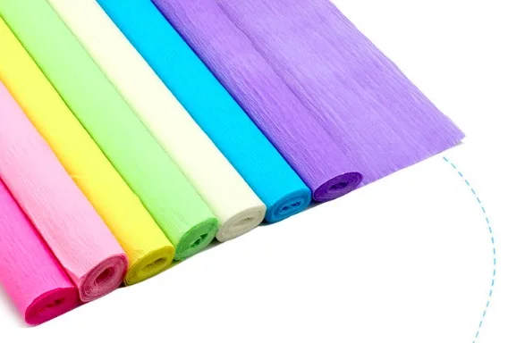 50X250 см однотонная крепированная бумага для упаковки цветов DIY цветы крепированная бумага рулон Свадьба День рождения принадлежности для вечеринок