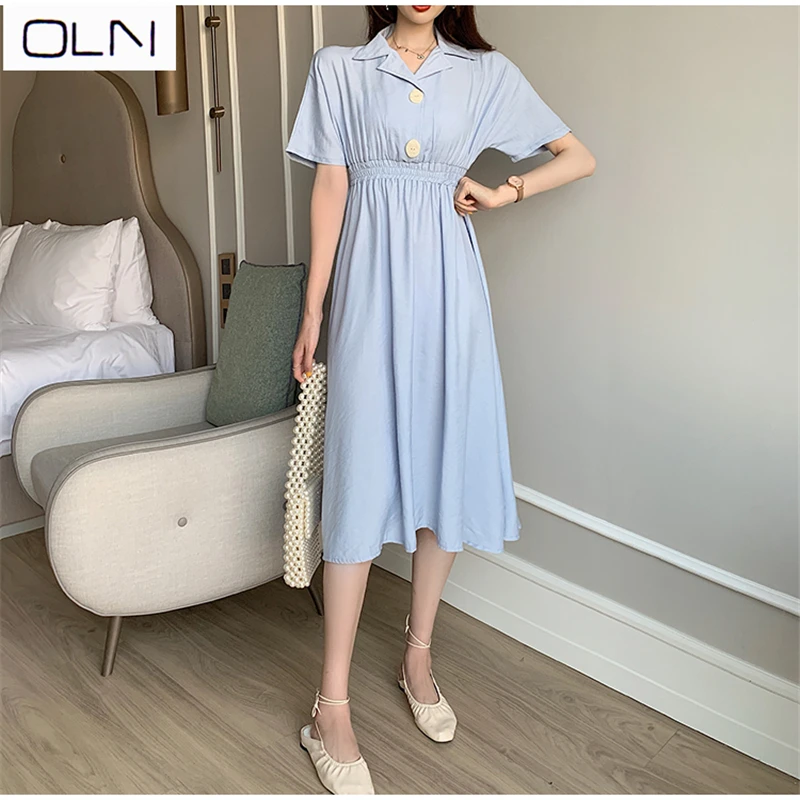Vestidos корейское платье oln летнее французское ретро новая Талия темперамент