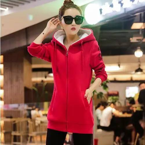 Осенне-зимний спортивный костюм для женщин куртка с капюшоном утепленная