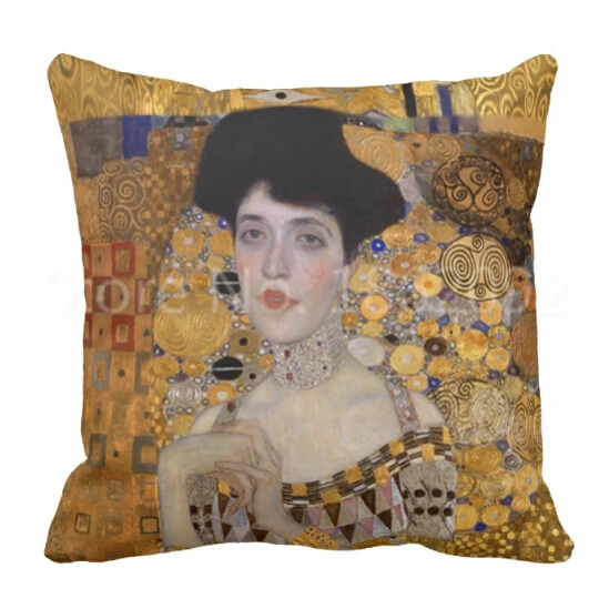 Модный декоративный чехол для подушки Gustav Klimt Adele Bloch Bauer портрет художественная