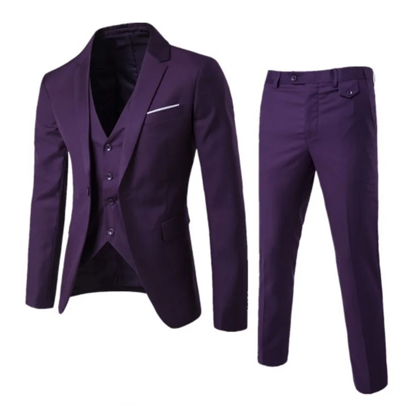 2018 Новое Прибытие Мужчины Деловой Костюм Slim Fit Классические Мужские Костюмы