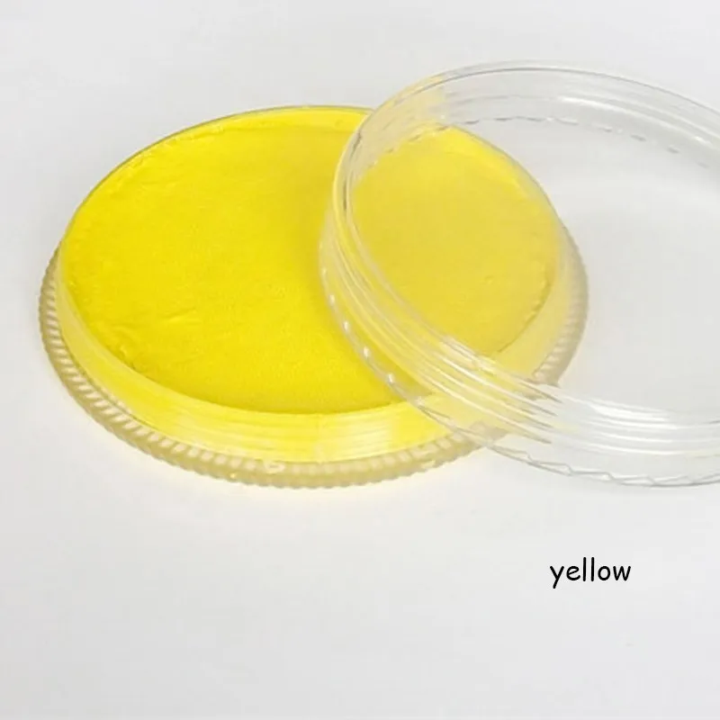 yellow 30 г матовая краска для лица, лица, тела, масляная краска, пигмент на водной основе, искусство, Хэллоуин, вечеринка, нарядное платье, красота, инструменты для макияжа - Цвет: yellow