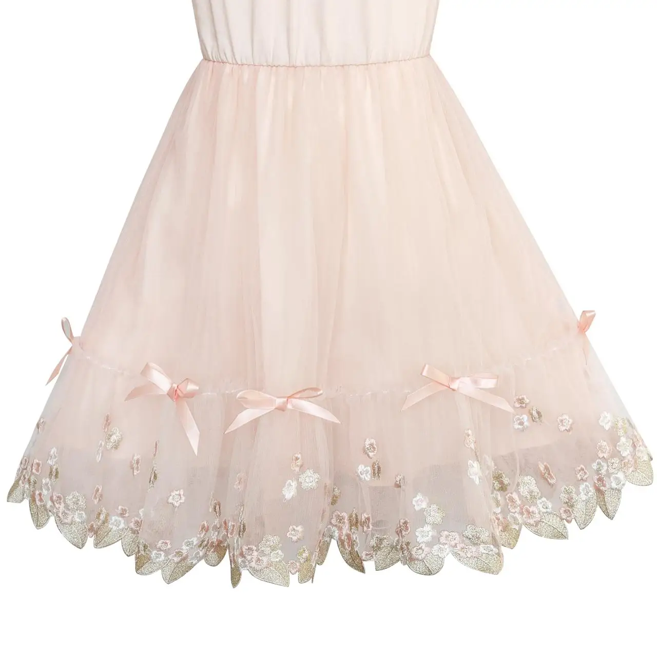 Sunny Fashion платья для девочек новогодние костюмы Длинный рукав Кружево рябить Воротник На танцах Платье