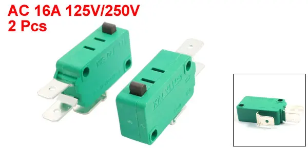 UXCELL 2Pcs Ac 16A 125V/250V Push Button Actuator Micro Limit Switch Kw3-0Z | Обустройство дома