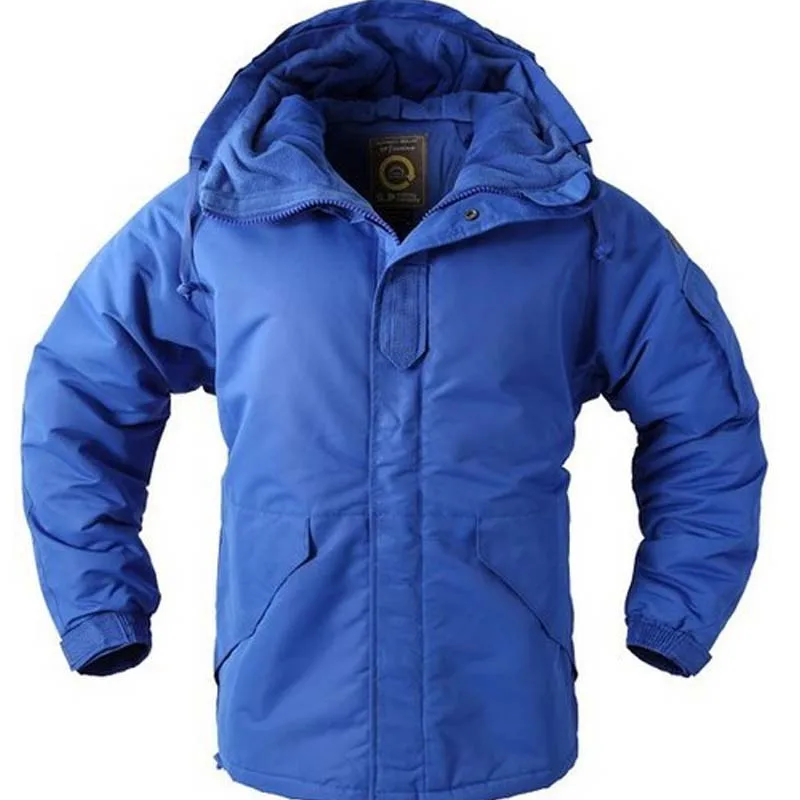 

New Southplay Men's "Blue Color" Warming Waterproof 10,000mm Outerwear Hood Double Closed Jacket