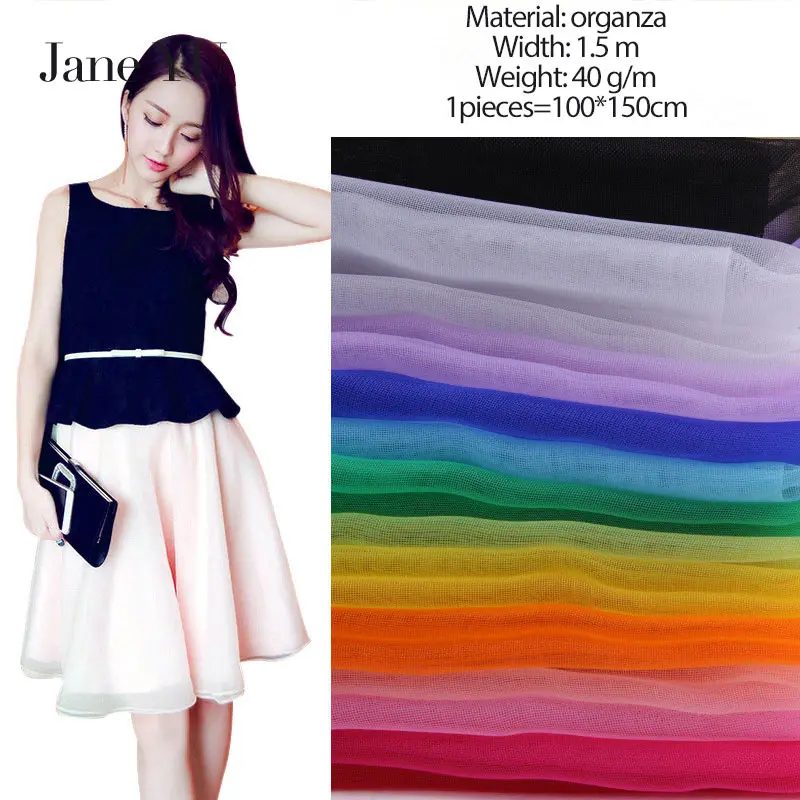 JaneYU Organza 10meter/lot Sheer Crystal Fabric For Wedding Decoration or party decoration | Дом и сад