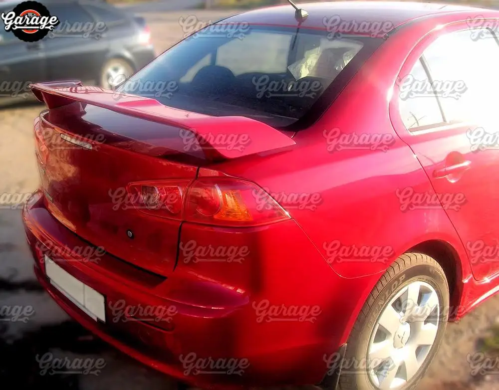 Классический задний спойлер для Mitsubishi Lancer 10 2007- на крышке багажника ABS пластик спортивный Стайлинг Тюнинг автомобиля аэродинамическое крыло