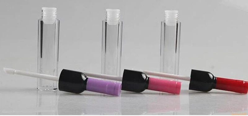 Горячая 5 мл пустая прозрачная бутылка Красного вина блеск для губ туба бальзам в