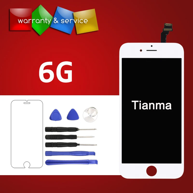 100% тест 1 шт для Tianma LCD iphone 6 экран Замена Дисплей сенсорный дигитайзер сборка