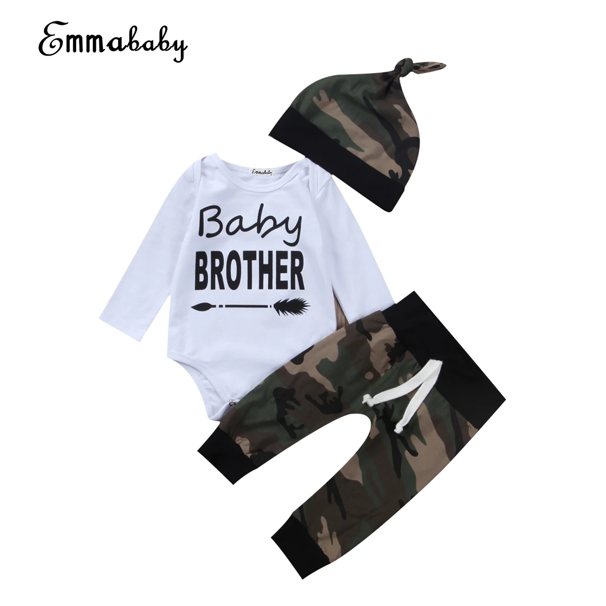 Комплект камуфляжной детской одежды Emmababy в стиле милитари Одежда для