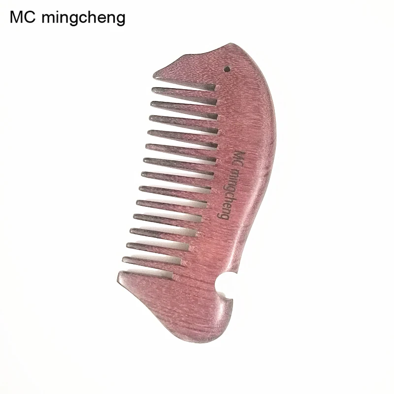 

MC Pocket Violet Wood Comb Handmade Fish Shaped Natural Wood Beard Combs No Static Pet Wooden Comb Hair Styling Tool Best Gift