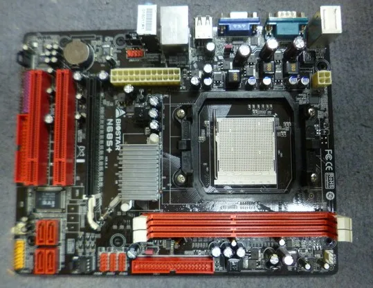 Для Biostar N68S + 6.x оригинальная б/у материнская плата с разъемом AM2 DDR2 SATA2 USB2.0|motherboard