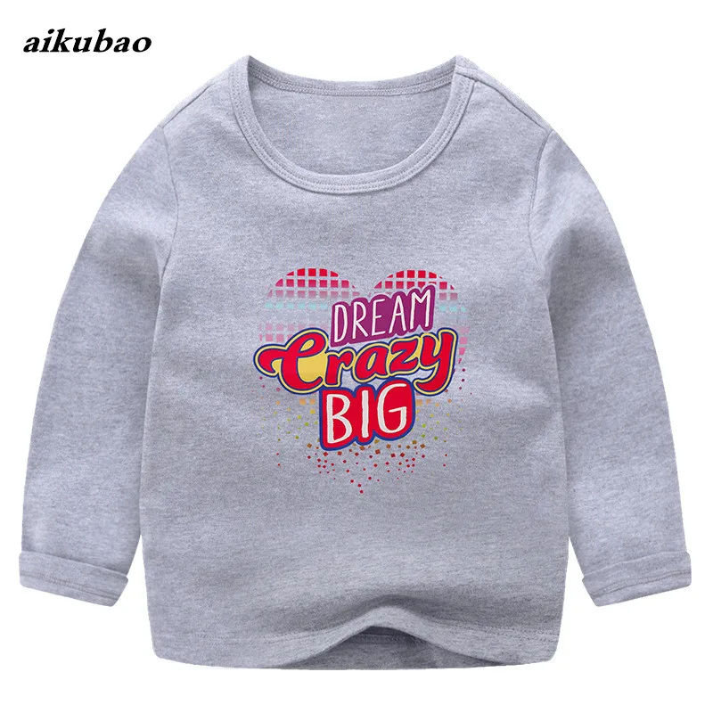 2018 Новый Весна и Осень детская футболка с длинными рукавами для мальчиков