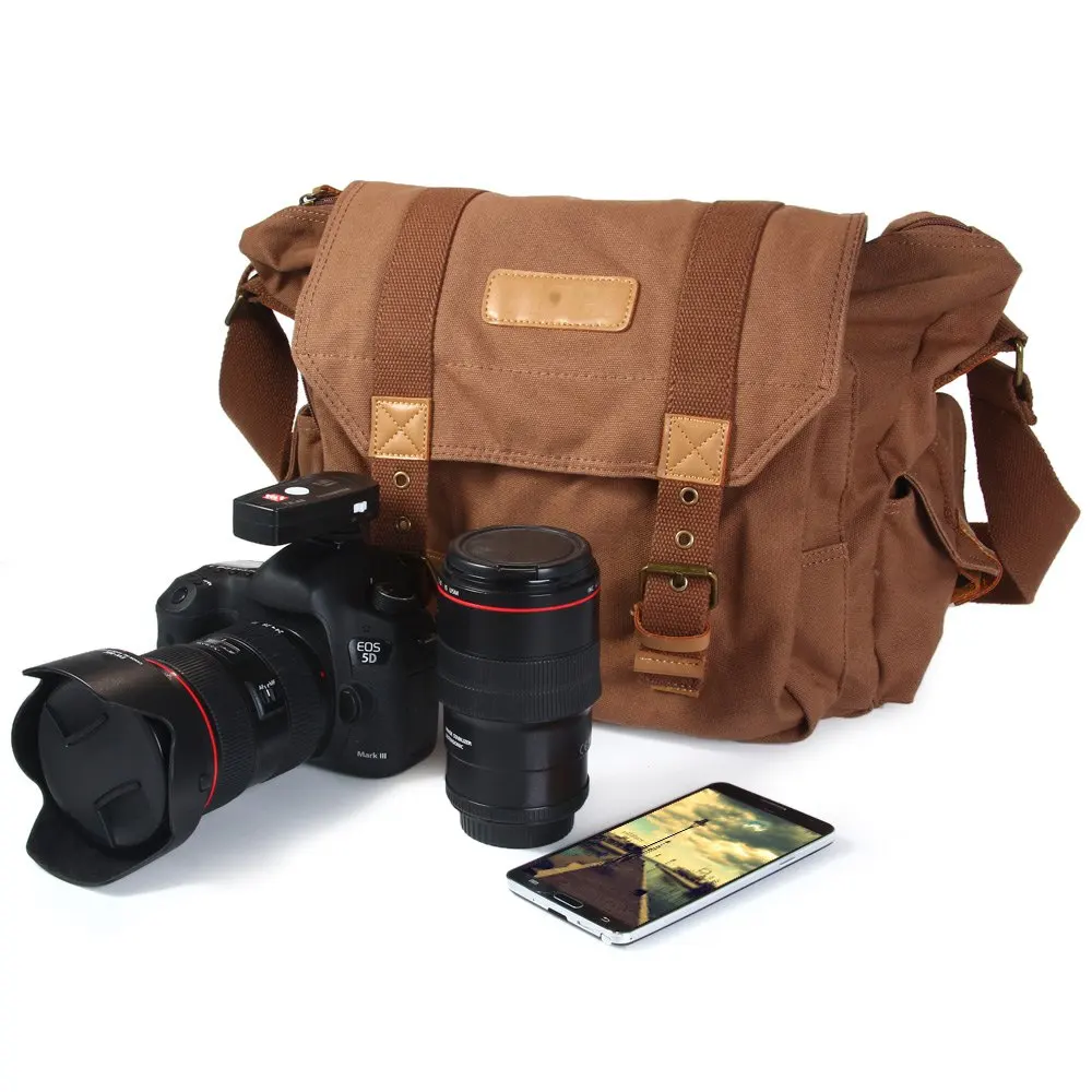 Новая Профессиональная Холщовая Сумка для камеры Caden DSLR дорожная Защитная сумка