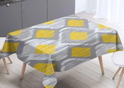 Pattern-6 Else скандинавский серый желтый Ikat дизайн 3d скатерть моющаяся Пылезащитная утолщенная хлопковая ткань прямоугольная квадратная скатерть - Цвет: Pattern-6