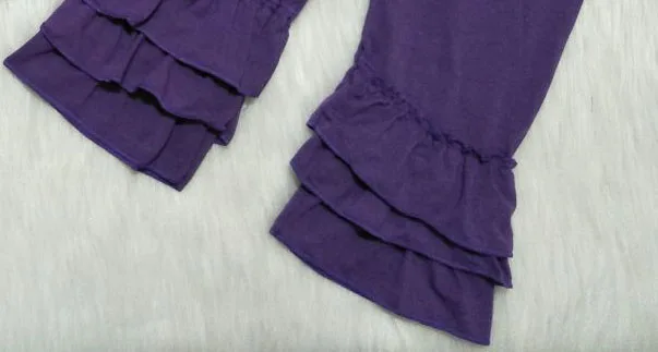 2019 Модные фиолетовые полосатые укороченные брюки для девочек без рукавов