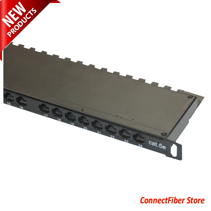 Cat6 24 портовая коммутационная панель PoE + совместимый 110/Krone 568A/B RJ45 Ethernet 1U Rack Mount
