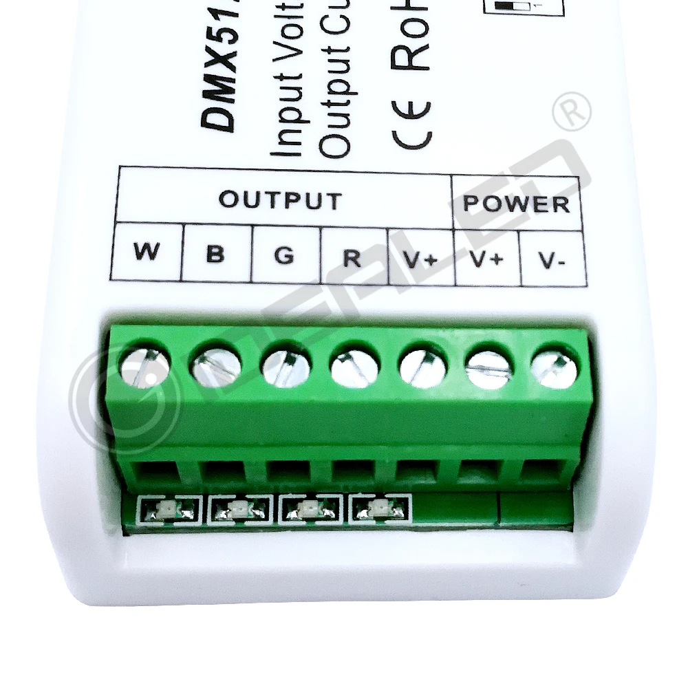 Мини 3 канальный декодер DMX RGB 4 DMX512 светодиодный диммер для управления