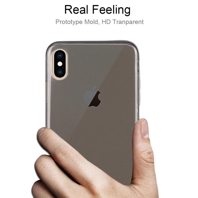 Ультратонкий Прозрачный чехол из ТПУ для iPhone XR X XS Max|Бамперы| |