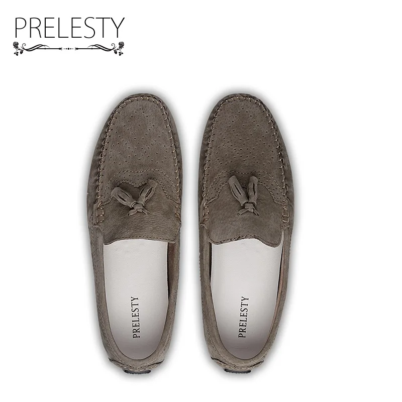 Prelesty Spring Autumn Classic Mens Loafers Casual Suede Leather Men Driving Shoes Comfortable Moccassins High Quality | Обувь