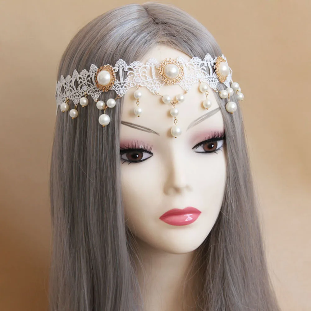 Модные с искусственным жемчугом Свадебная вечеринка невесты волосы оголовье