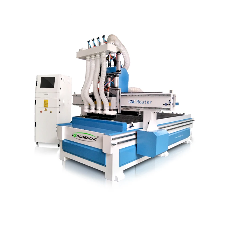 Цзинань iGoldencnc 4 шпинделя CNC Шкаф Мебель Маршрутизатор Машина для бурения