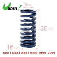 uxcell 1pcs od 16mm id 8mm9mm light load spiral stamping compression die spring length 25mm 35mm blue 16x8x25mm 16x9x35mm