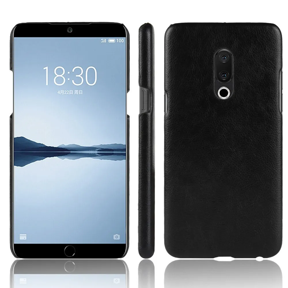 Чехол для Meizu 15, роскошный чехол с личи, из искусственной кожи, Жесткий Тонкий чехол-накладка для Meizu 15 Plus, Meizu15, чехол для телефона s