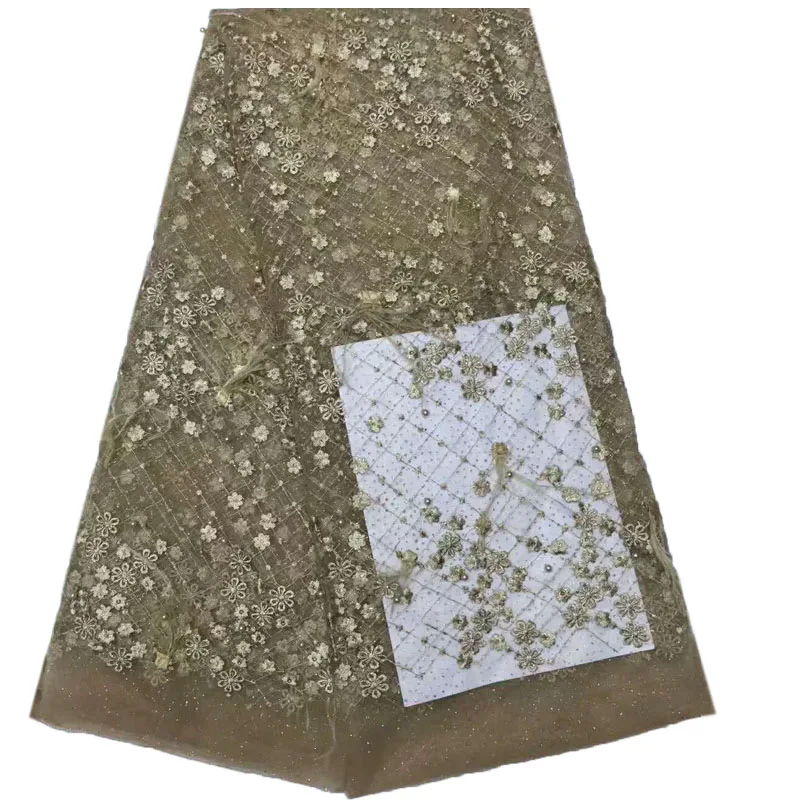 3D Африканский цветок вышитое Тюлевое кружево бисер и перья африканская