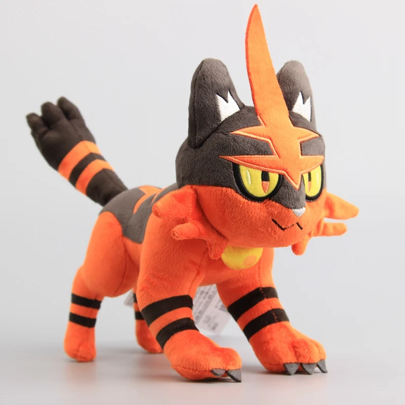 Серия Pokemon Litten evolve Torracat плюшевые игрушки куклы мягкие животные Мультяшные мягкие игрушки для детей 22*30 см от AliExpress WW