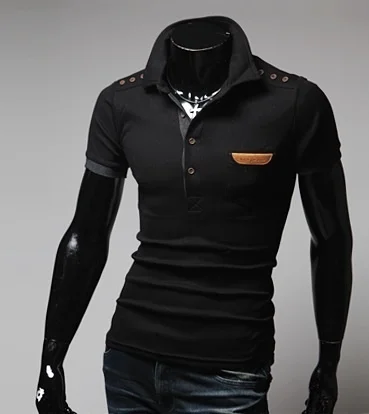 Черная Новинка 2018 Мужская модная рубашка поло с коротким рукавом | одежда