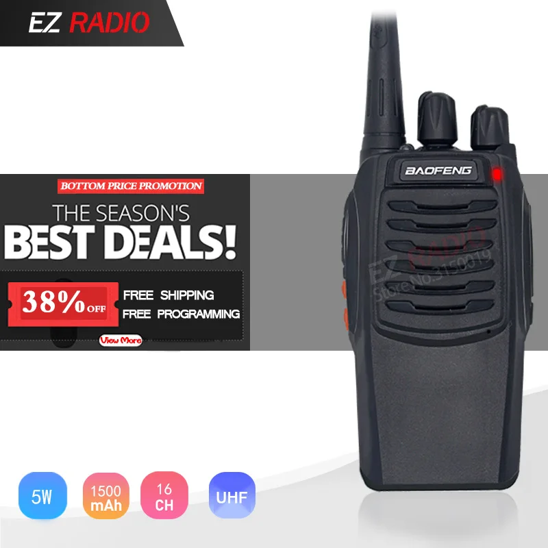 1 шт. Baofeng иди и болтай Walkie Talkie “иди BF C1 Дешевые Радио 5 Вт 16CH UHF 400 470 МГц S 888S bf 888s