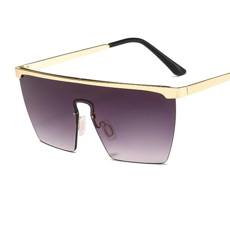 Новинка солнцезащитные очки с плоским верхом женские большие градиентные для