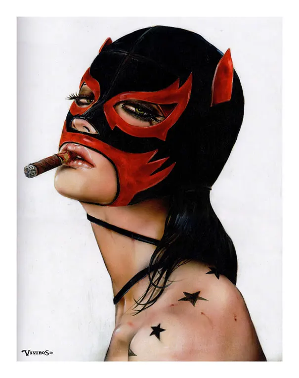 Высокое качество картина маслом холст репродукции Wrestle-Her от Brian M. Viveros живопись