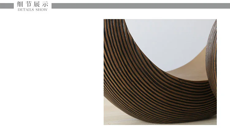 Современная простая круглая статуя из смолы орнамент ручной работы имитация