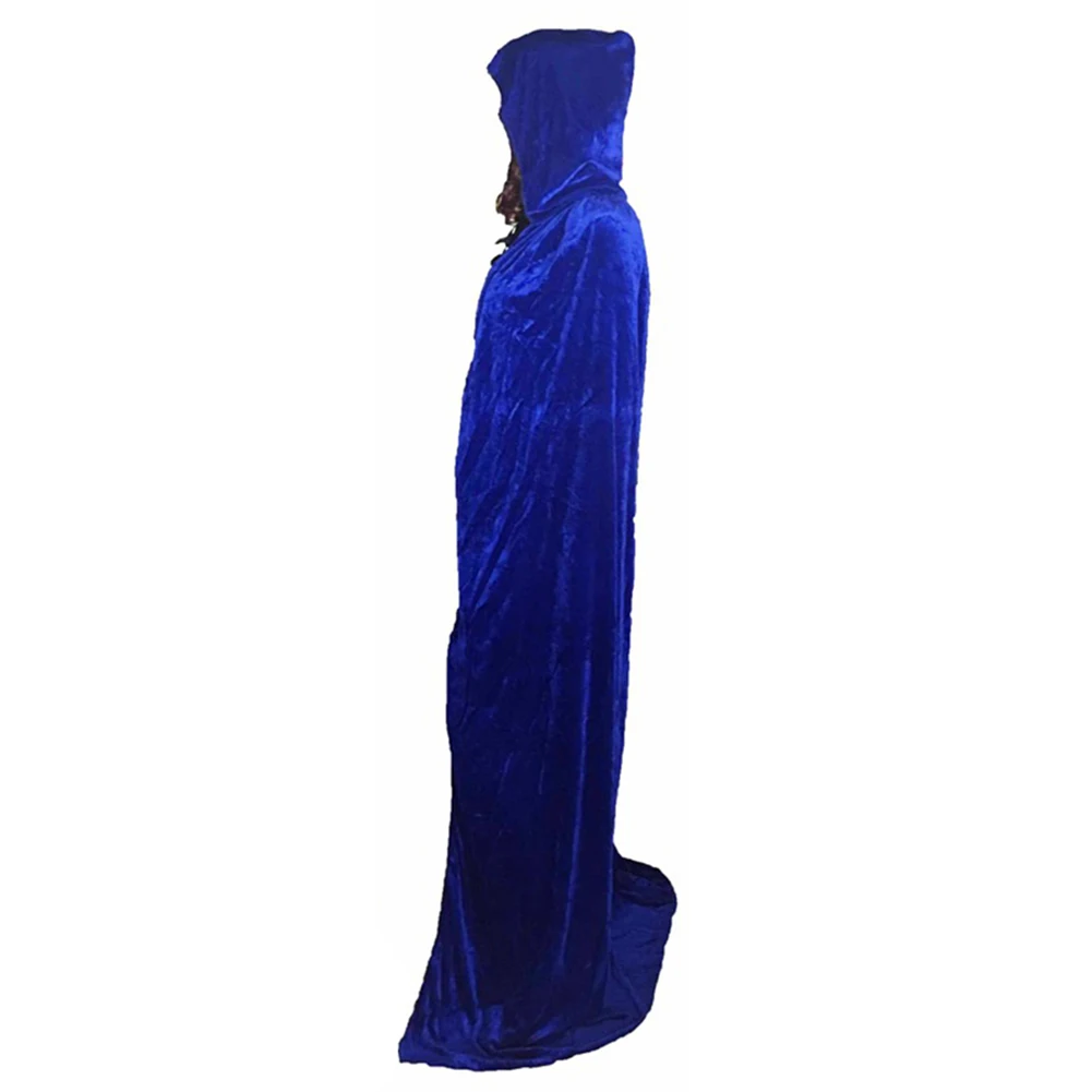 Взрослых Хэллоуин плащ с капюшоном длиной до пола мыс партия ведьма Robe Косплэй