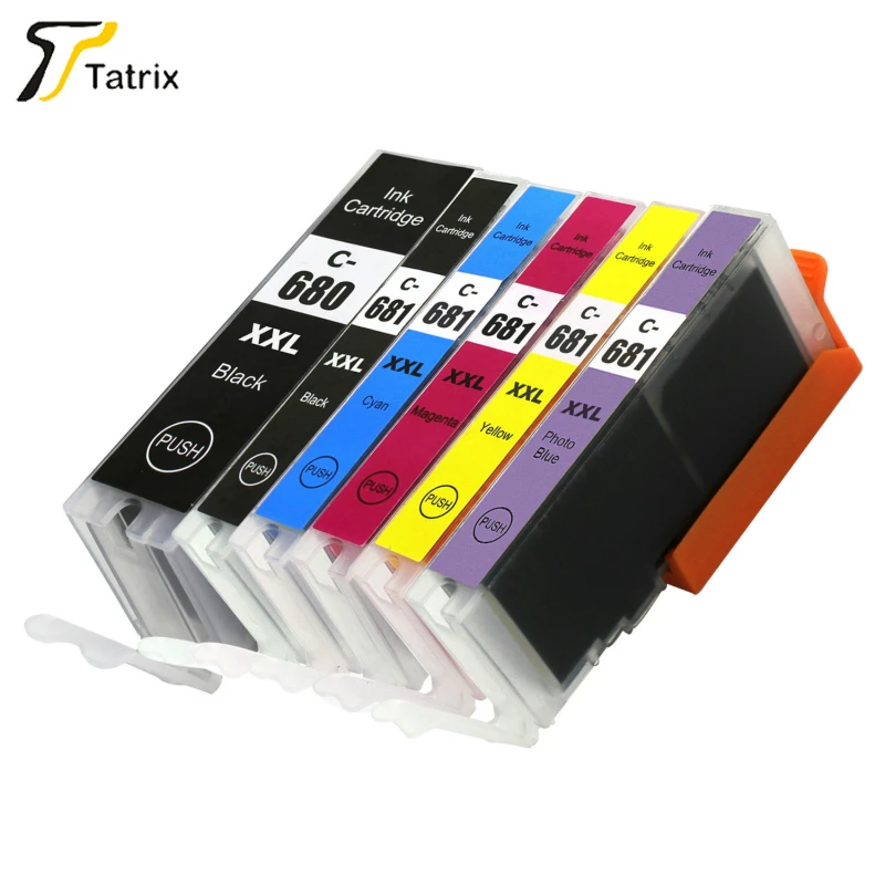 PGI 680XXL CLI 681XXL Tatrix новейший чернильный картридж PGI680 CLI681 совместимый с Canon PIXMA