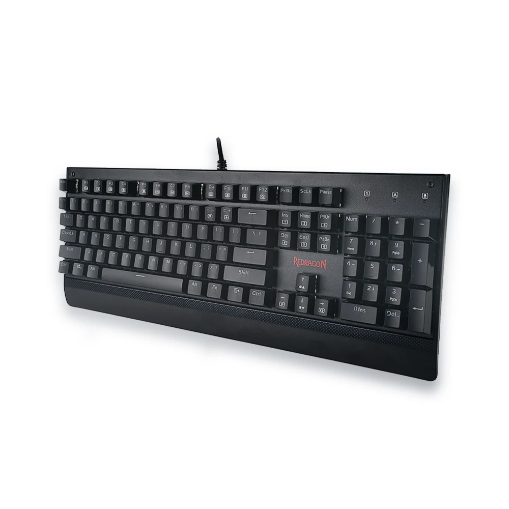 Механическая игровая клавиатура Redragon K557 KALA, синие переключатели с 104 клавишами, с защитой от привидения, USB 6, с RGB подсветкой, водонепроницаемая, полноразмерная
