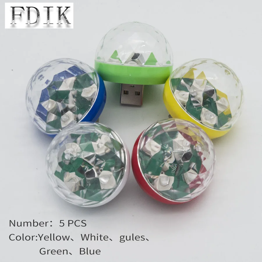 Портативный Usb 4 W красочные автоматическая RGB светодиодный Лампа прожектор для