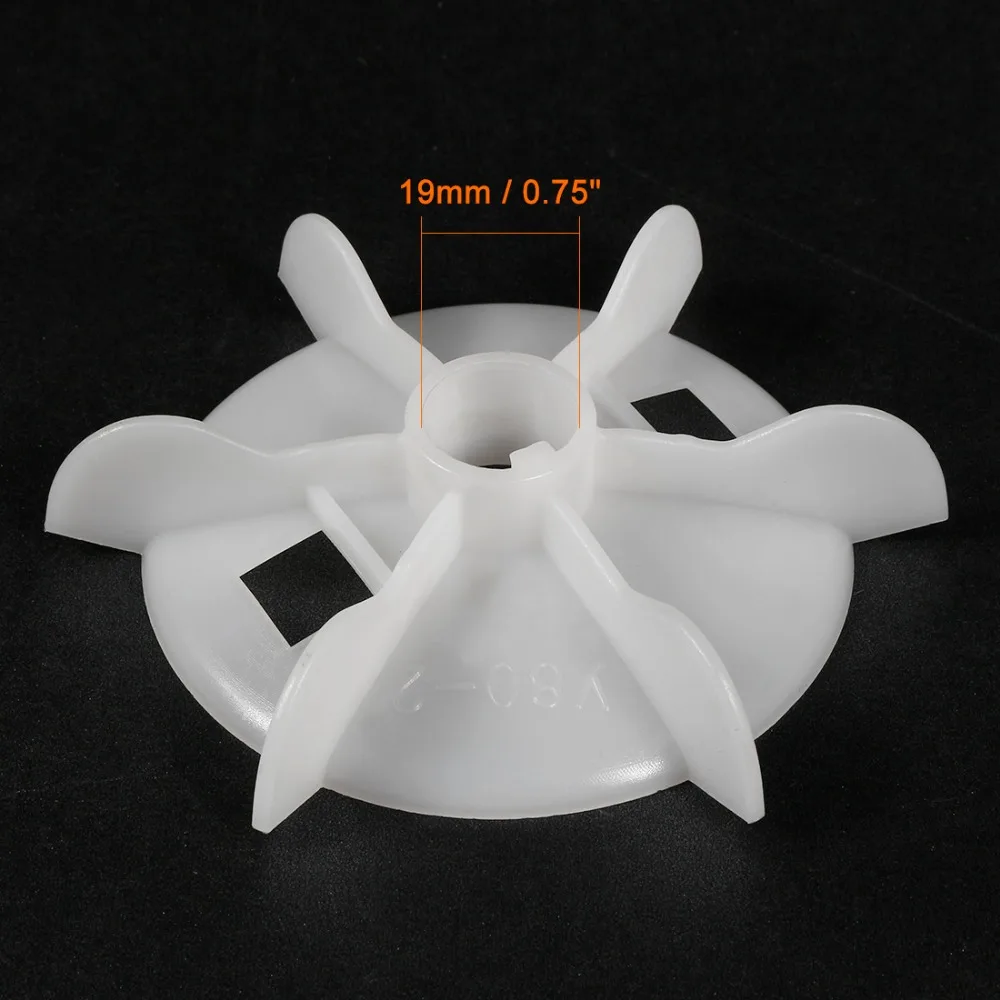 

Uxcell 1Pcs y80-2 111x19mm Round Shaft Replacement White Plastic 6 Impeller Motor Fan Vane Increase Cooling System Efficiency
