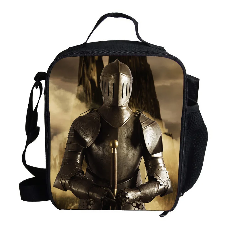 Крутая термоизолированная сумка для ланча для детей с рисунком воина, сумка для ланча для детей, школьная доблестная мужская сумка с рисунк... от AliExpress WW